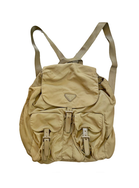 Tan Nylon Backpack