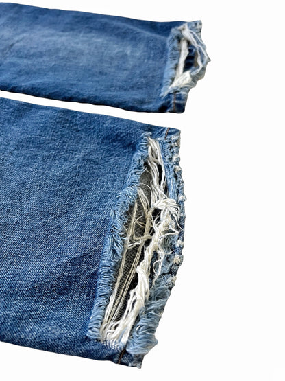 Destroyed Hem Denim