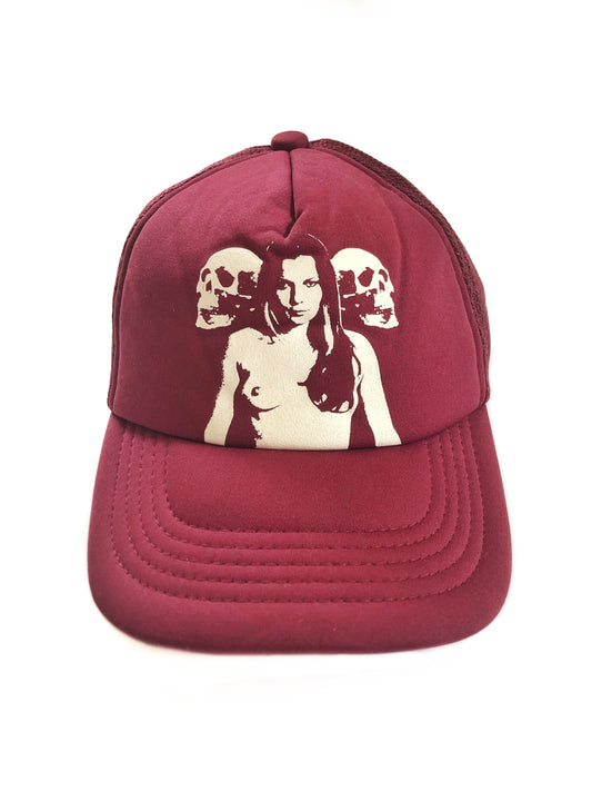Skull Girl Trucker Cap