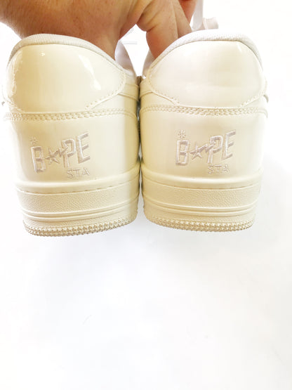 Bapesta White Patent