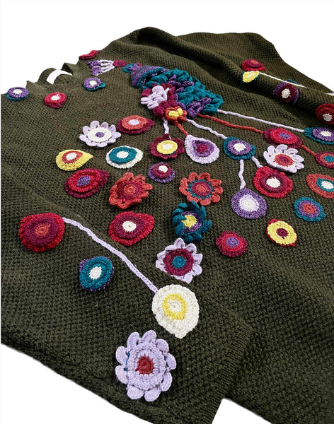 1980’s Flower Appliqué Sweater