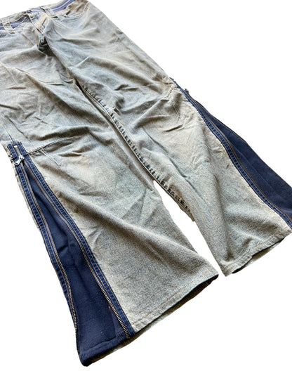 Washed Zip Mod Denim