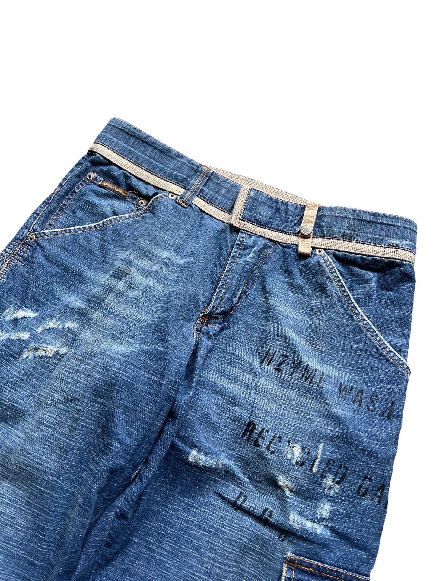 Production Print Denim Cargo