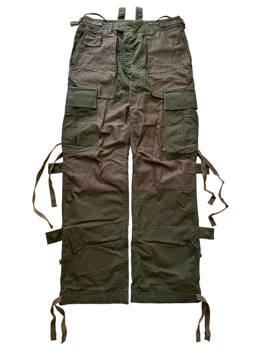 Reconstructed Parachute Olive Cargo Pants