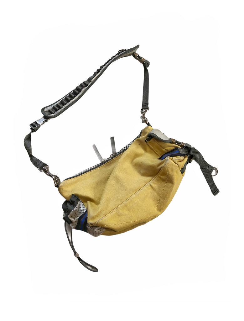 Prada 2000s Yellow Raffia Shoulder Bag · INTO