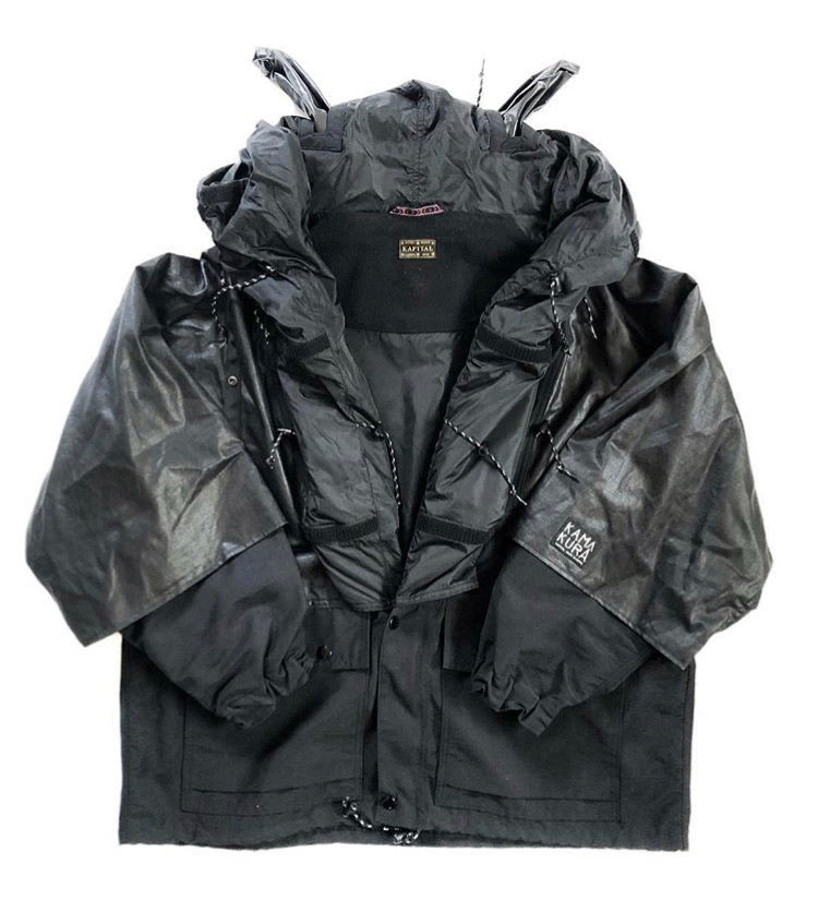 Kapital Blacked Out Kamakura Packable Tech Parka