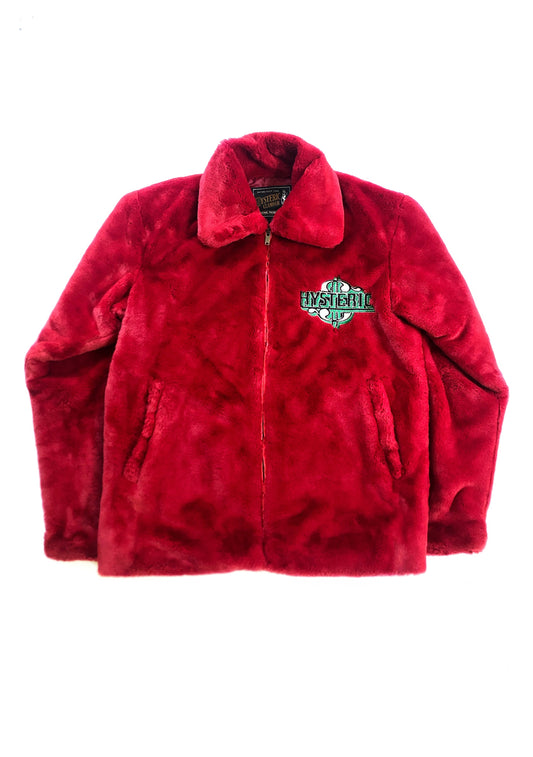Red Faux Fur Coat