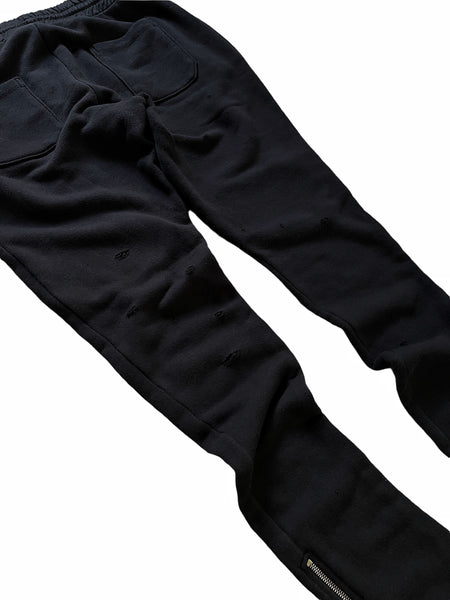 MX1 Leather Patch Distressed Sweatpants