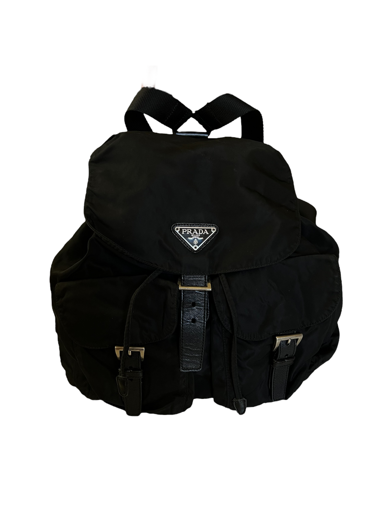 Black Large Nylon Backpack