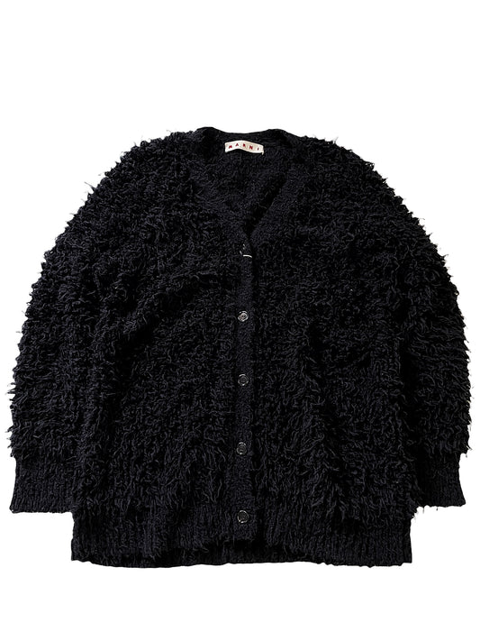 Giant Black Mohair Fuzzy Cardigan
