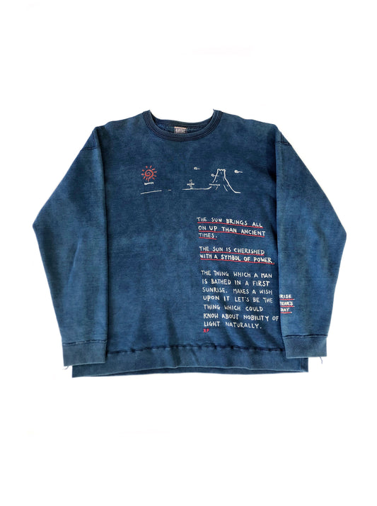 Indigo Overdye Sunshine Crewneck