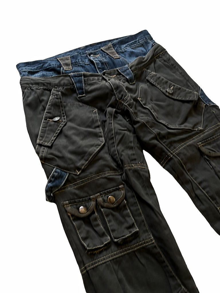 Y2k Draped Cargo Pants Street Wear Solid Drawstring Pants - Temu
