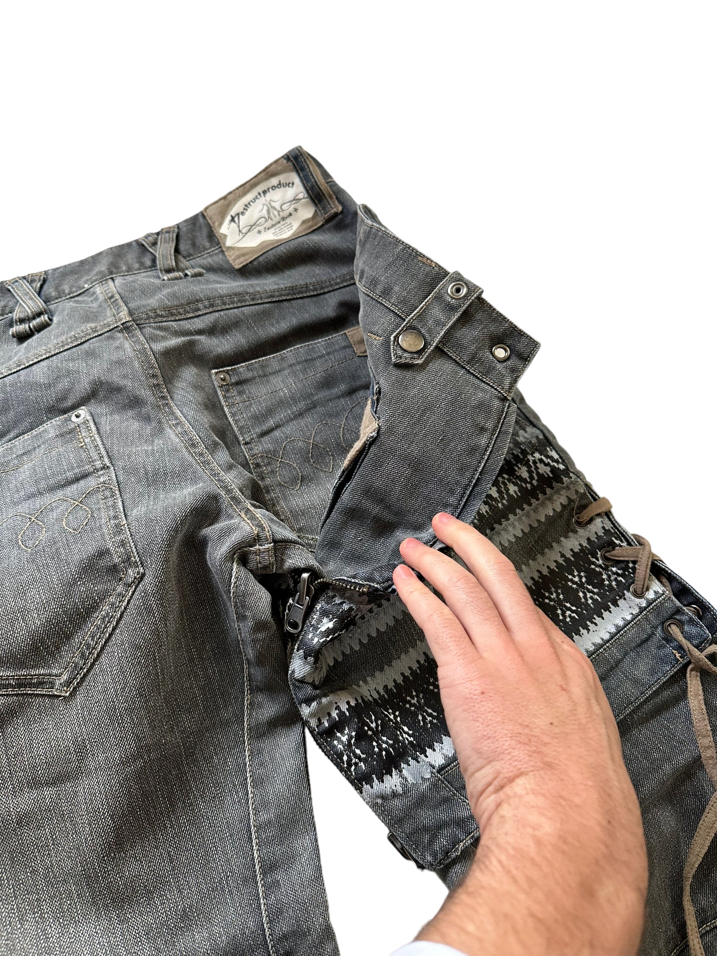 Layered Mod Cargo Denim