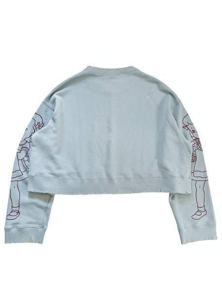 AW17 Human Control System Cropped Sweatshirt
