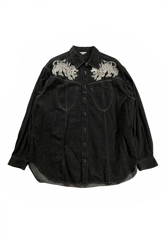 1990’s Dragon Western Denim Shirt