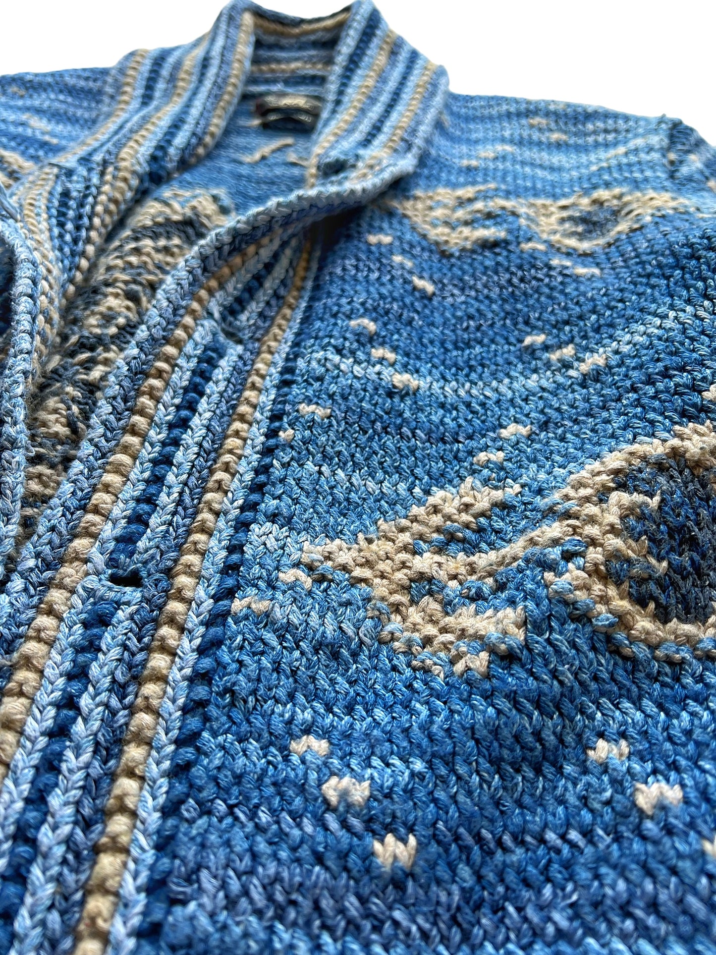 Hand Knit Indigo Shawl