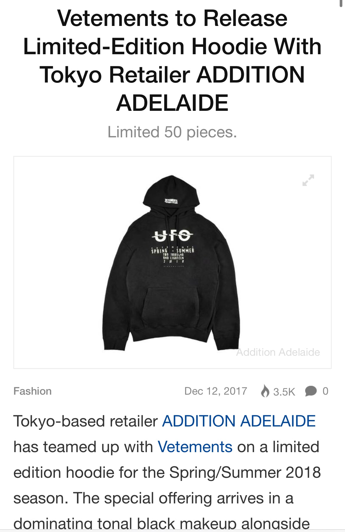 1/50 Limited Tokyo UFO Hoodie