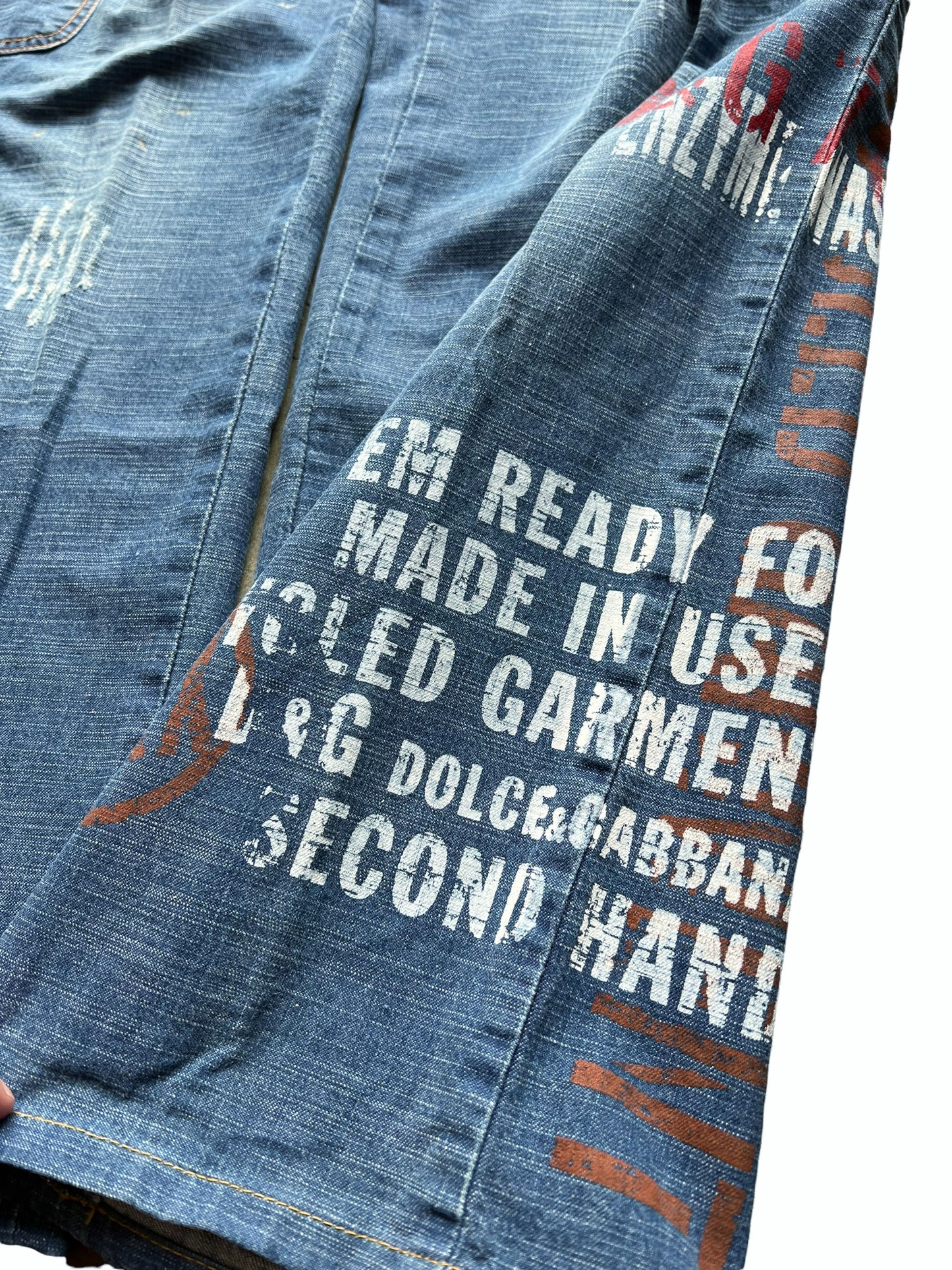 Production Print Denim Cargo