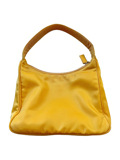 Mustard Vela Nylon Hobo Bag