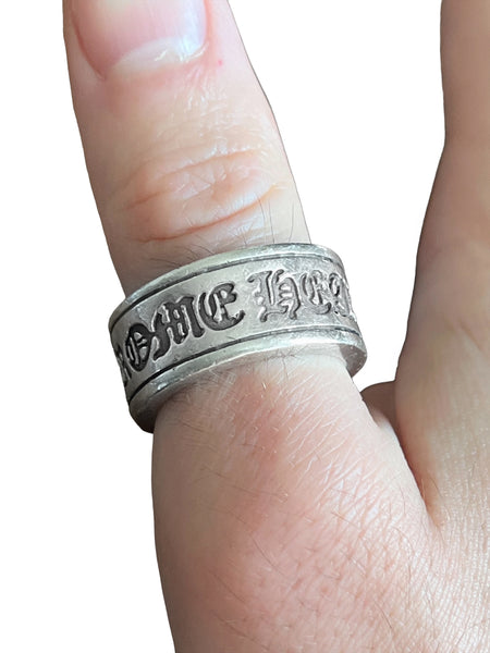 Large Scroll Silver Ring