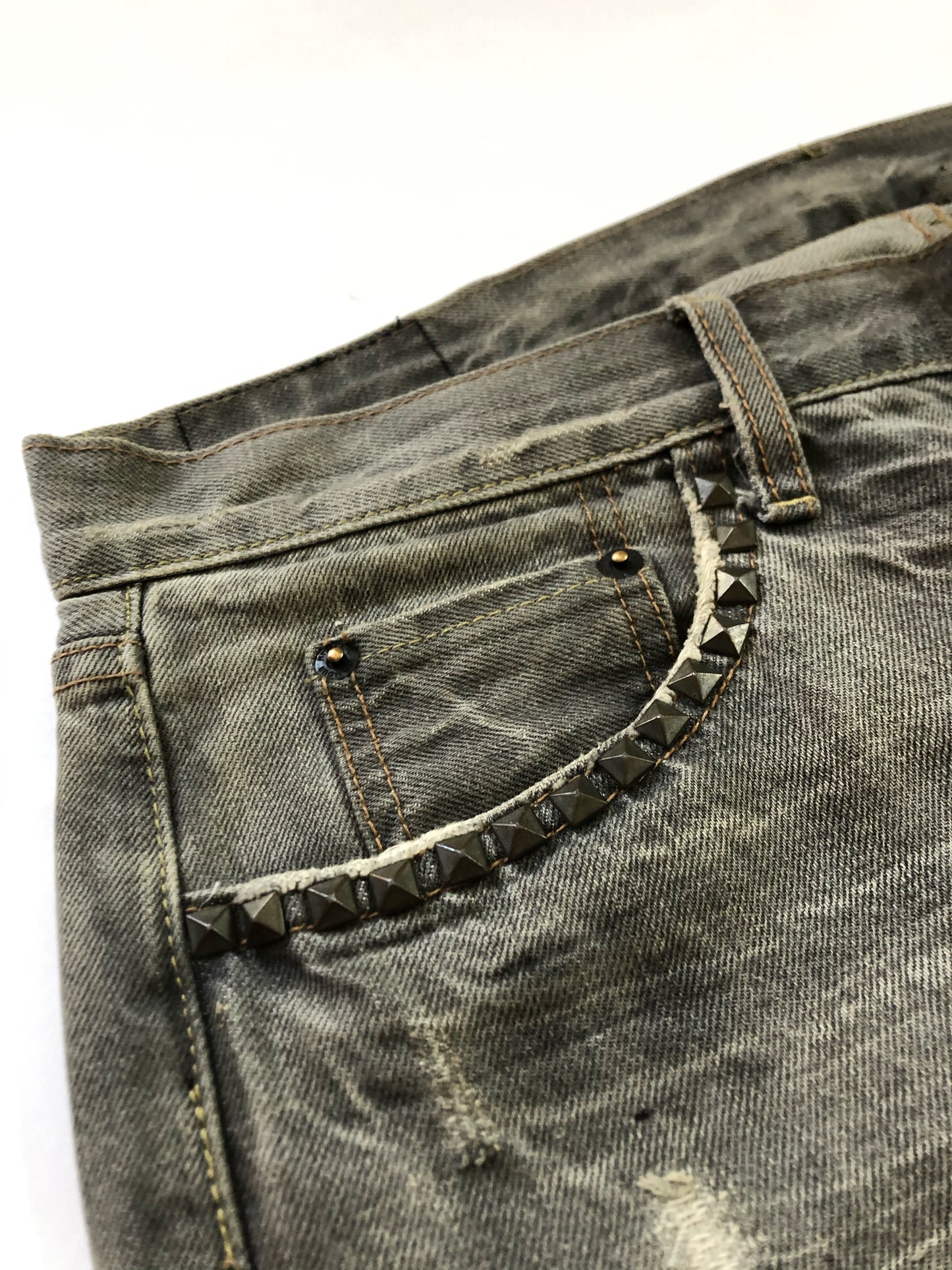 Studded Purple Stitch Denim