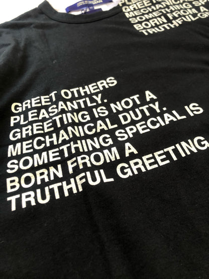 2001 Greet Pleasantly Poem Tee