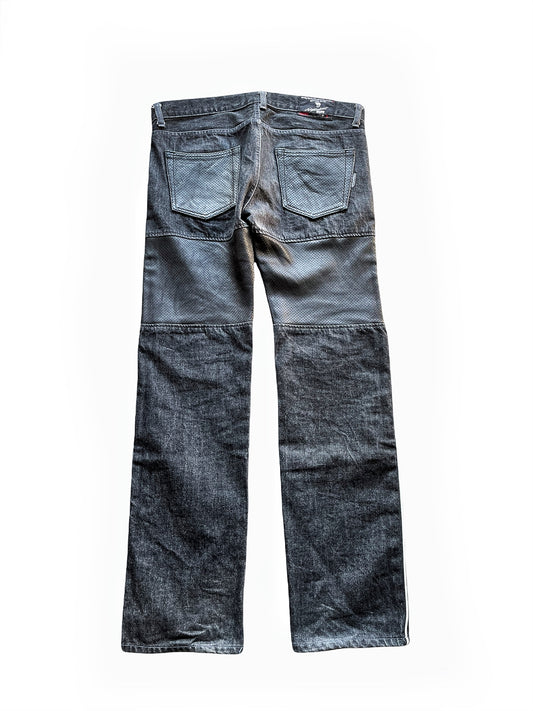 Leather Panelled Hybrid Denim