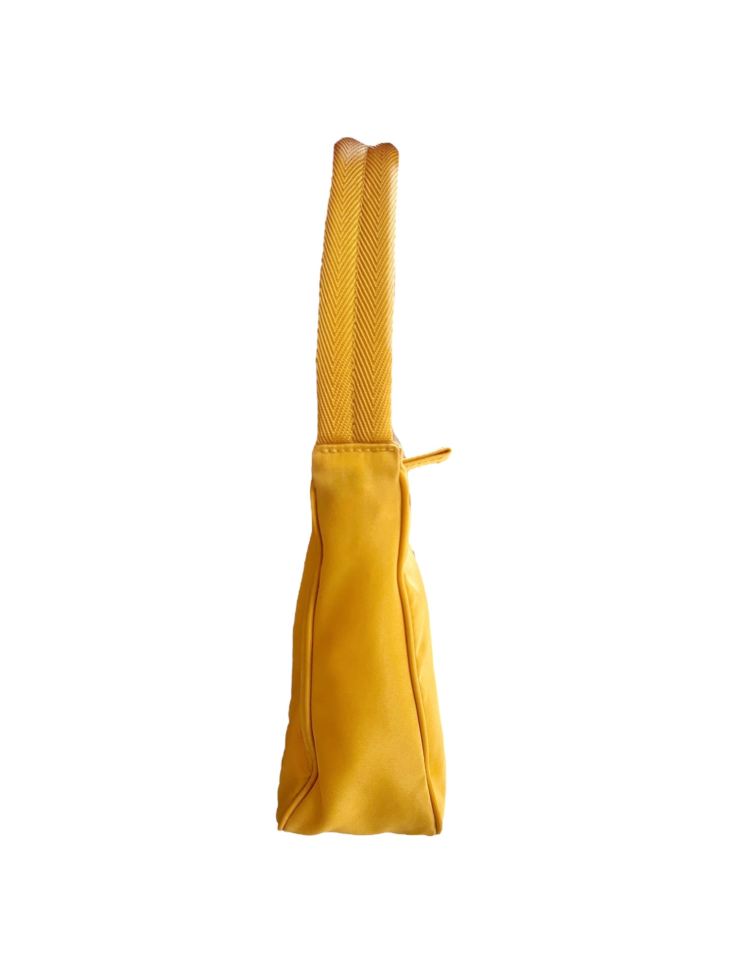 Mustard Vela Nylon Hobo Bag