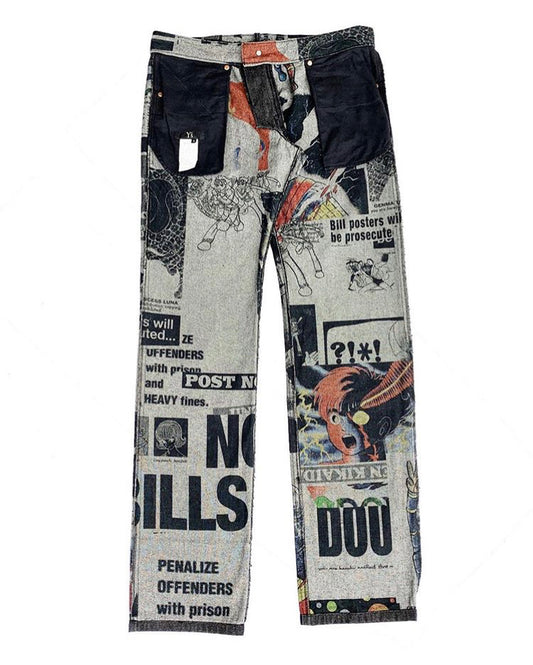 AW07 Yohji Yamamoto Shotaro Ishinomori Reverse Design Jeans