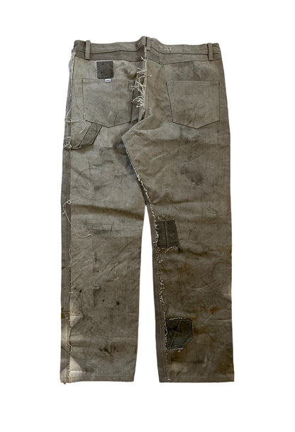 Upcycled Mailbag Reconstructed Pants