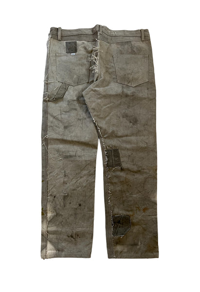 Upcycled Mailbag Reconstructed Pants