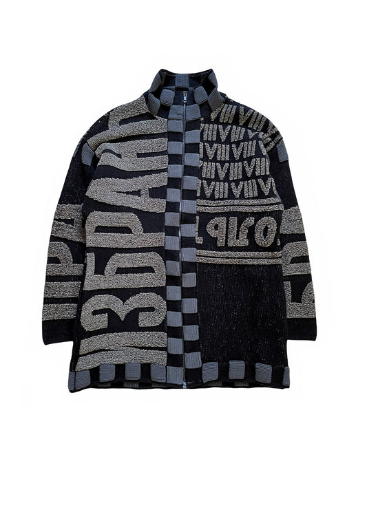 1986 Russia Constructivist Lurex Knit Jacket