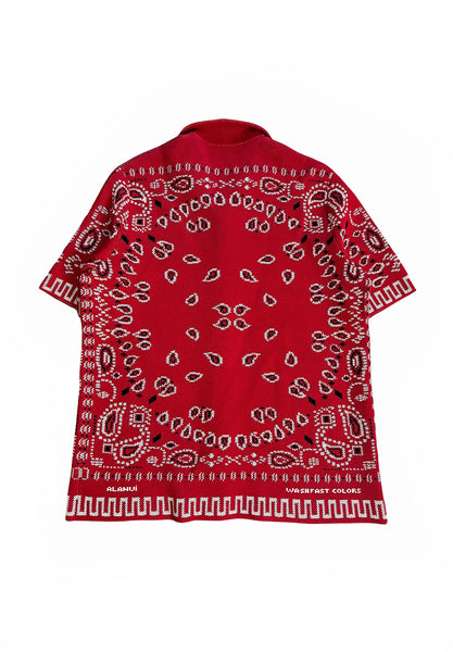 Woven Camp Collar Bandana Shirt