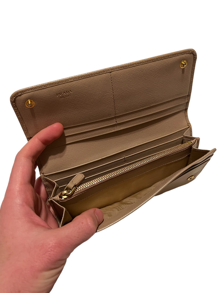 Beige Leather Wallet