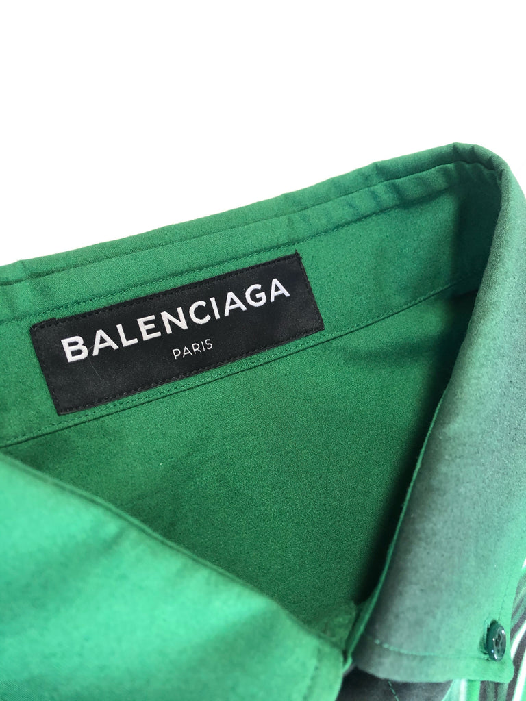 海外輸入 cotton-jersey BALENCIAGA Casual 2018SS Shirts Green 希少 ...