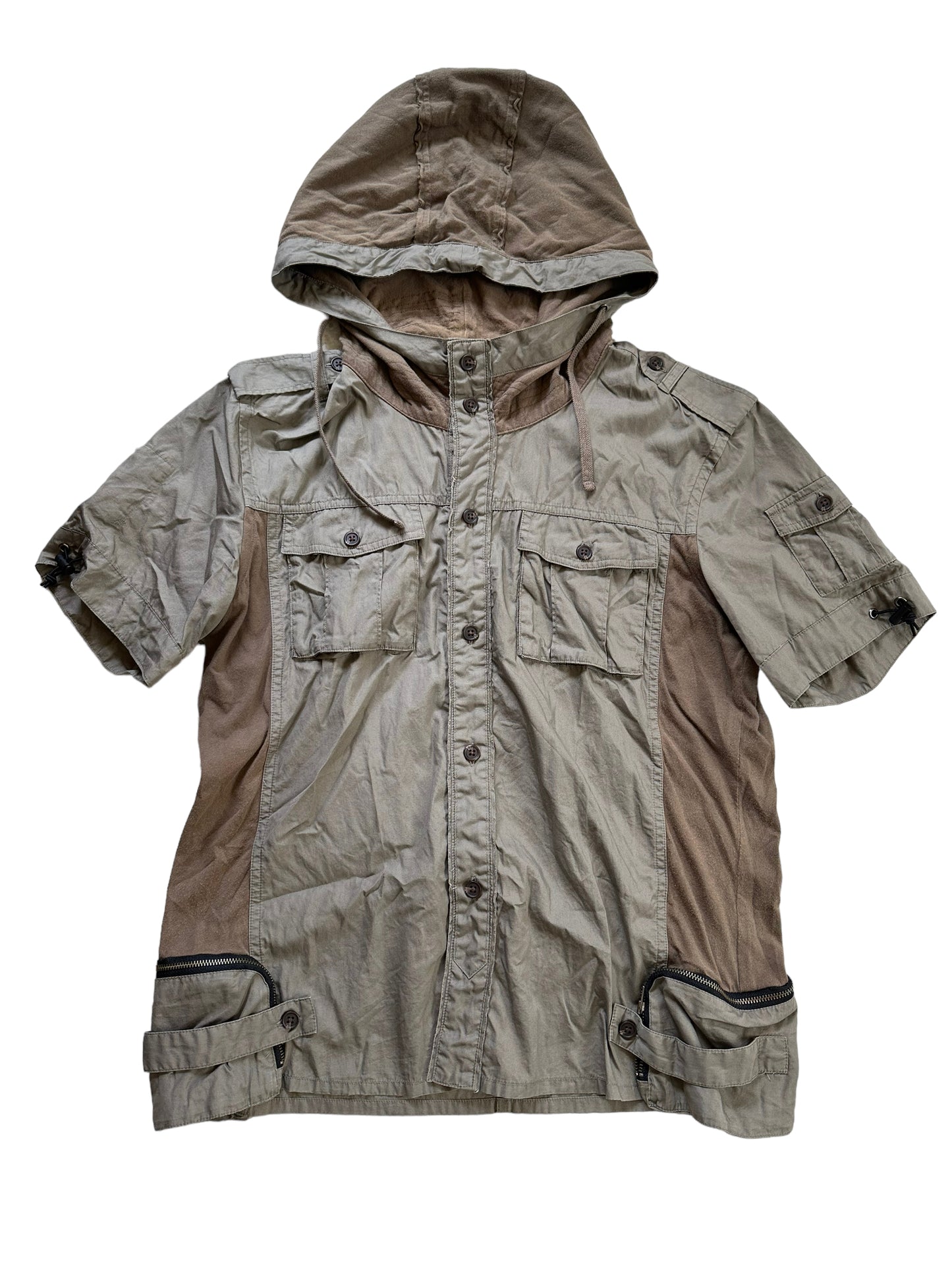 Layering Cargo Shirt Hoodie