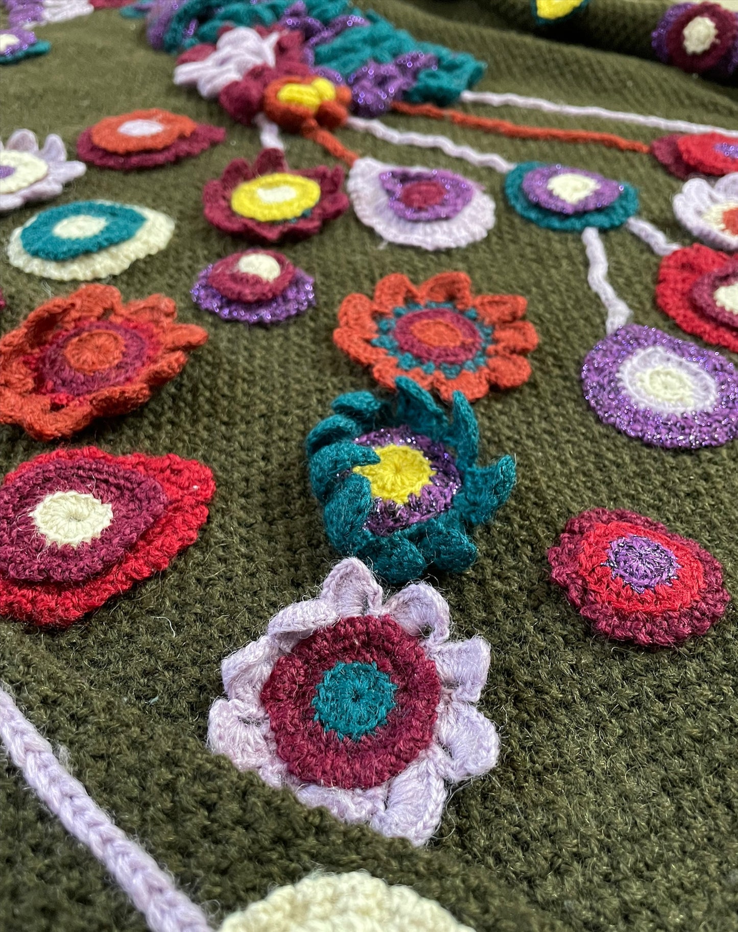 1980’s Flower Appliqué Sweater