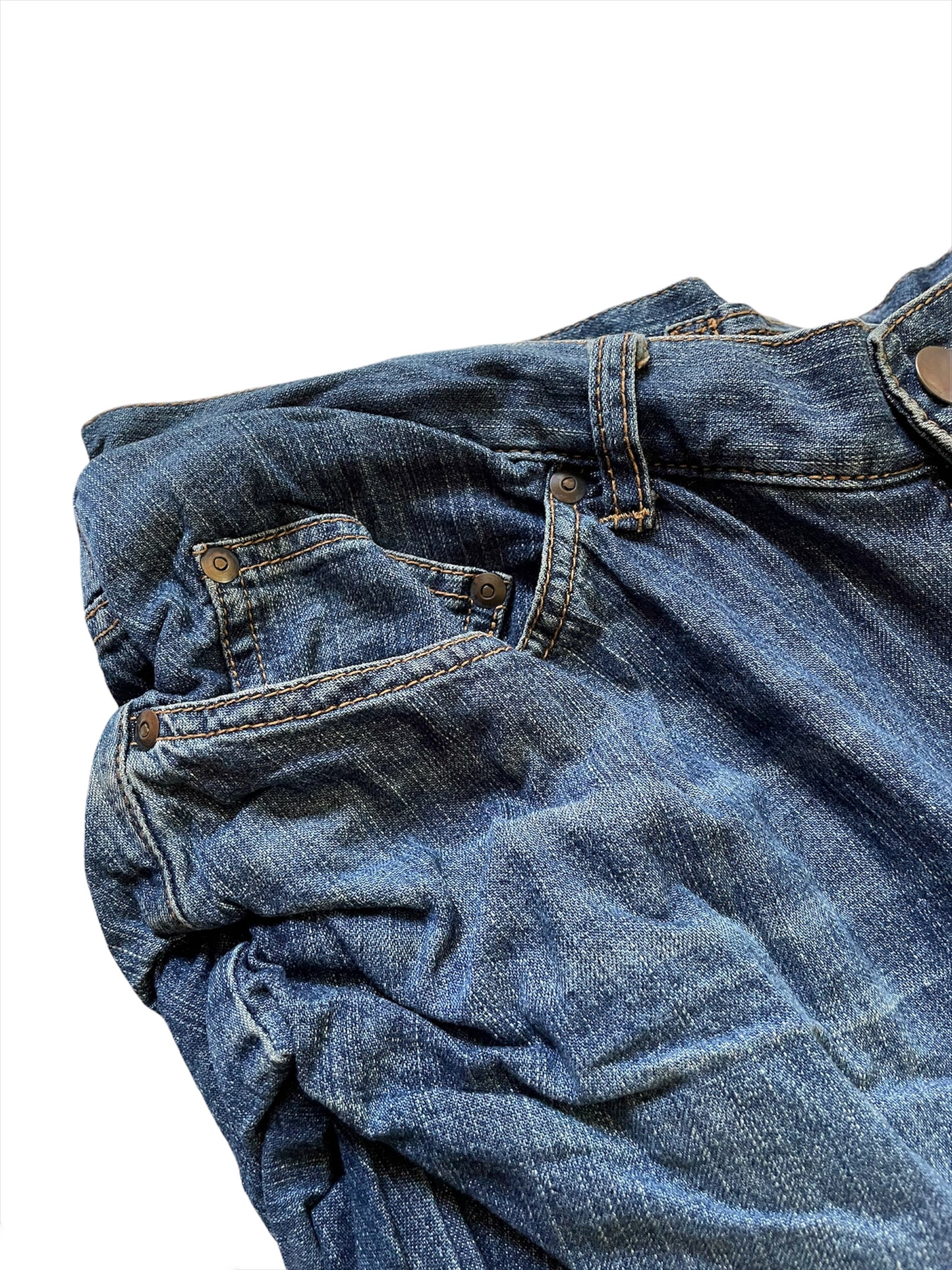 Wrinkled Stack Effect Denim