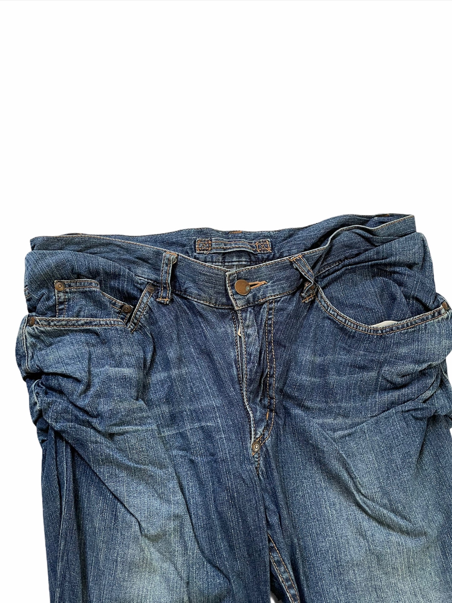 Wrinkled Stack Effect Denim