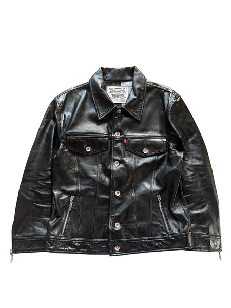 08 Warhol x Damien shirts Cross Leather Jacket