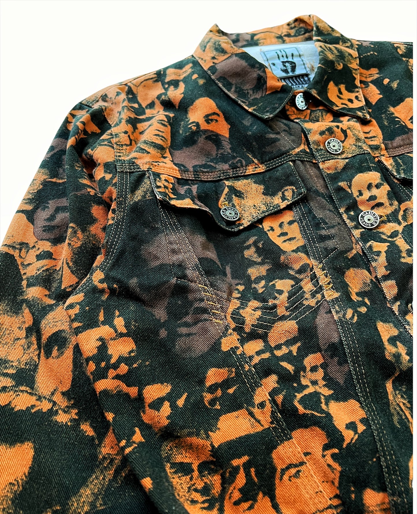 AW92 Faces Collage Denim Trucker