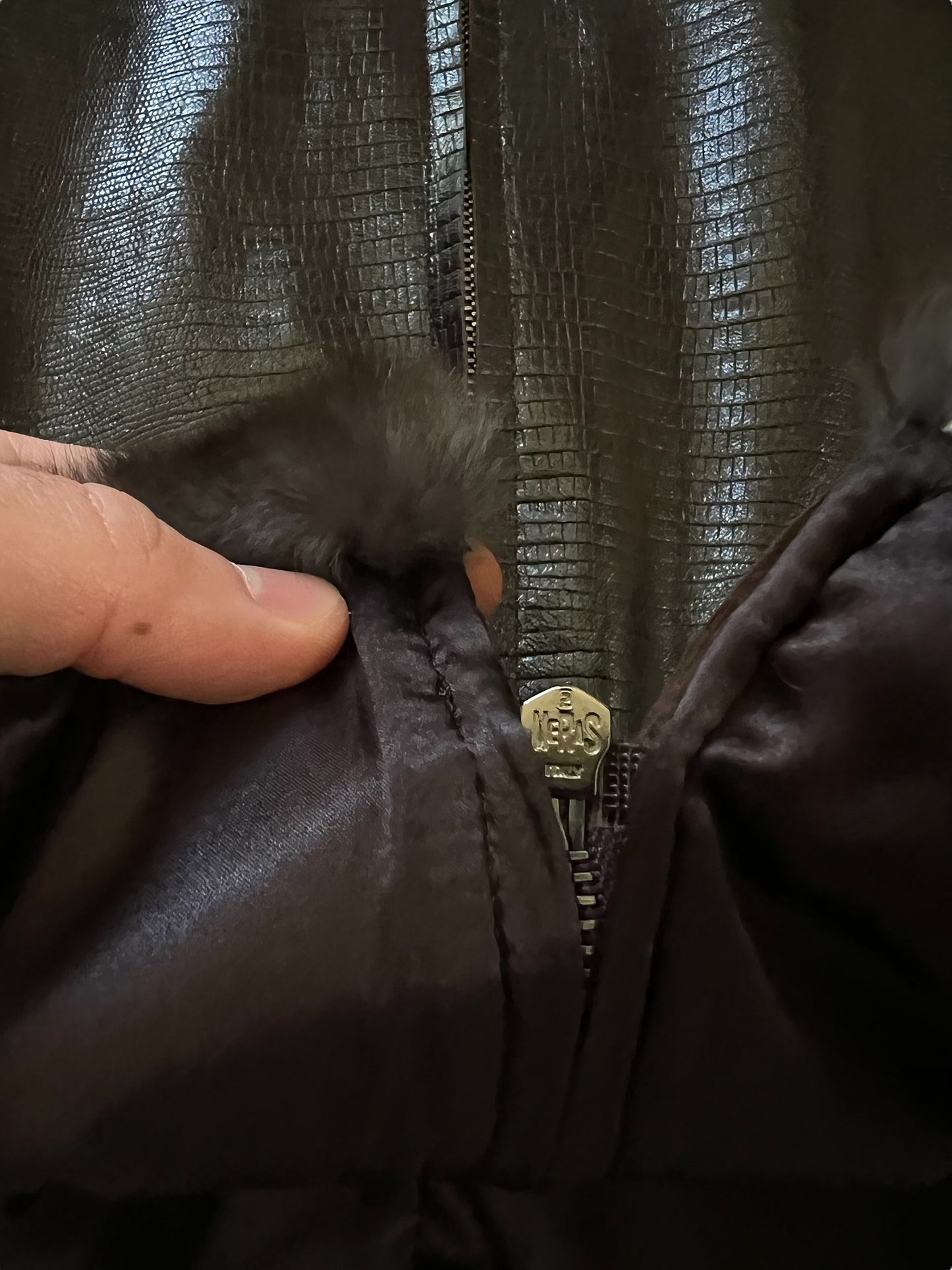 2000’s Rabbit Fur Leather Jacket