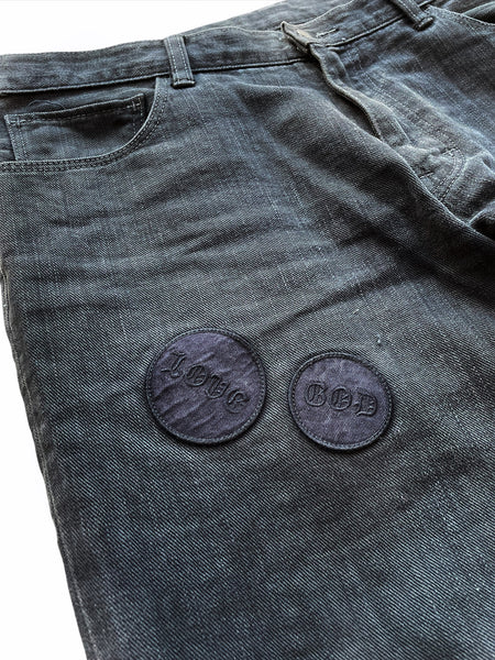 AW04 Give Peace a Chance Patch Denim