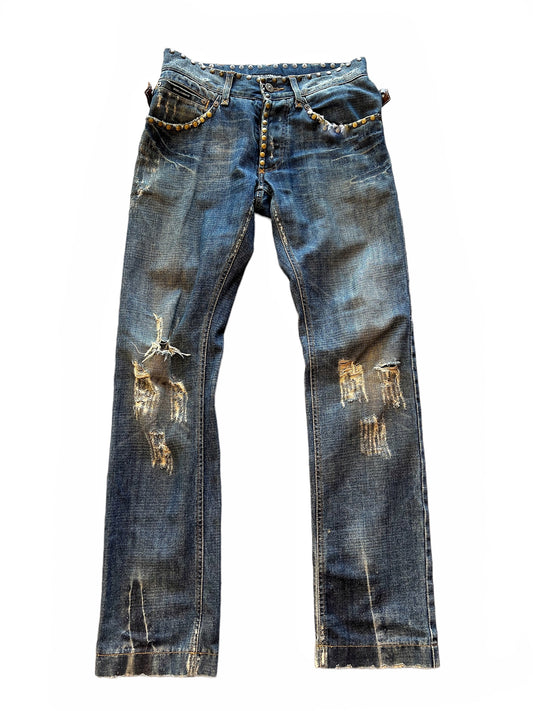 Stud Holster Belt Denim