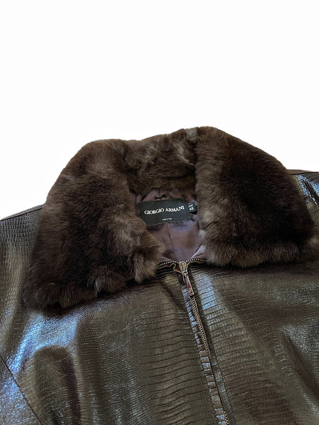 2000’s Rabbit Fur Leather Jacket