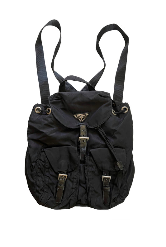 Black Nylon Backpack