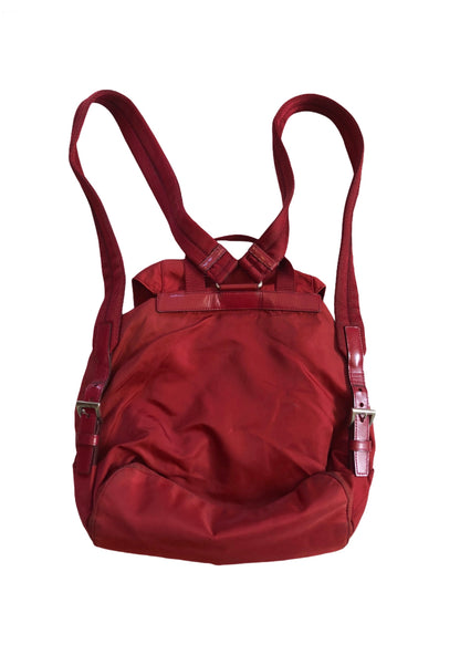 Red Nylon Backpack