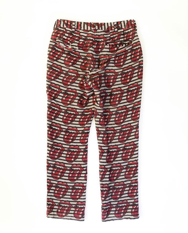 2005 Comme Des Garcons Knot Rayon Rolling Stones Trouser