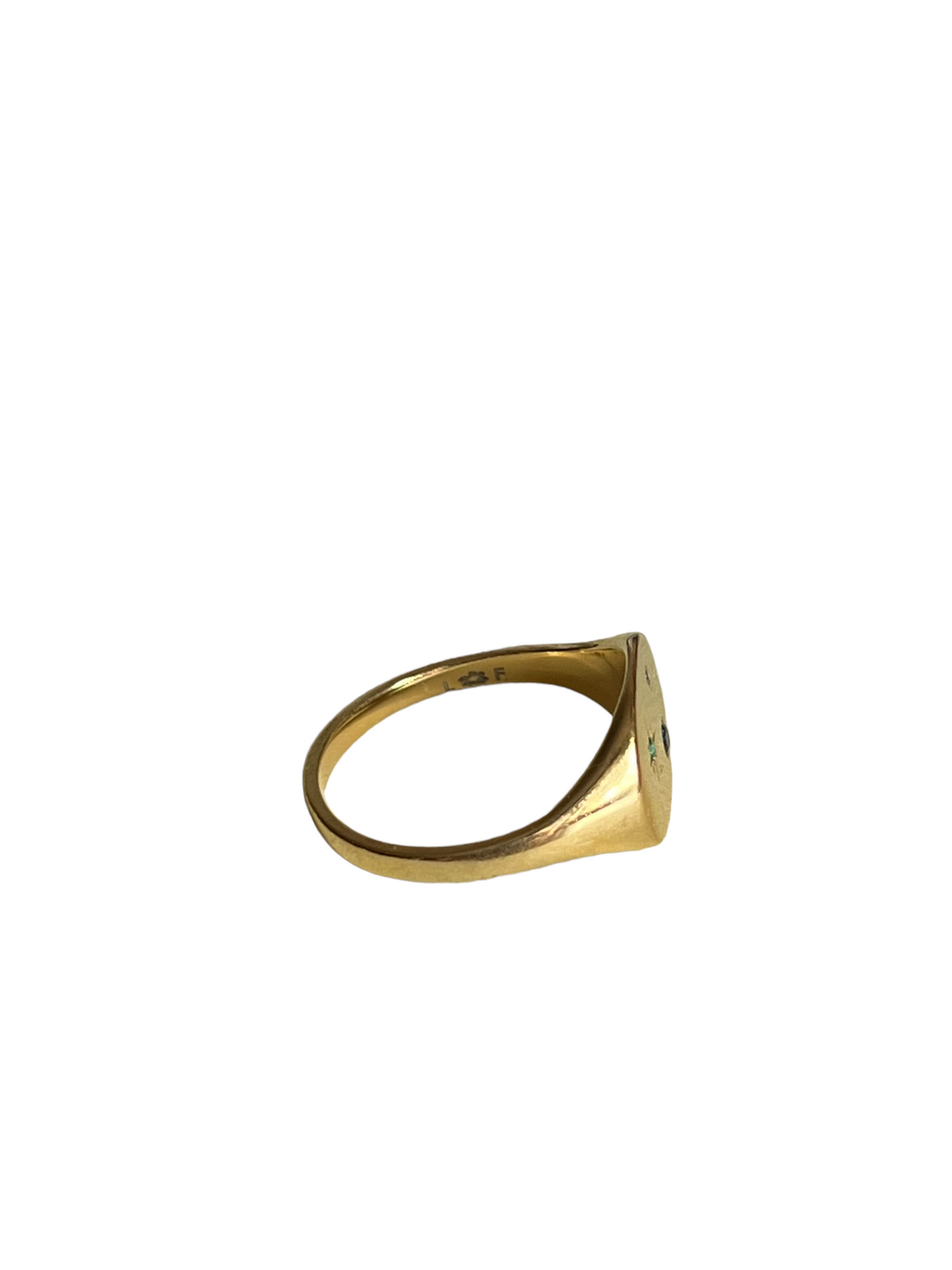 Mixed Gem Sterling Gold Pinky Ring