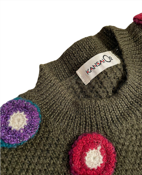 1980’s Flower Appliqué Sweater